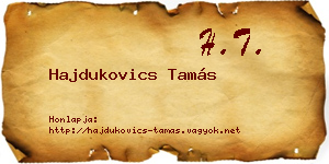 Hajdukovics Tamás névjegykártya