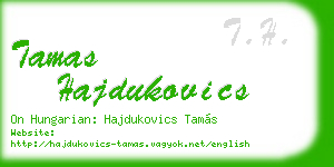tamas hajdukovics business card