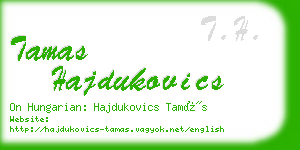 tamas hajdukovics business card